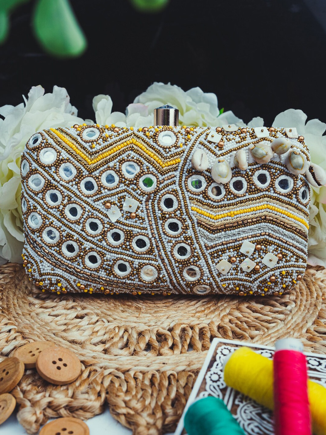 

NR By Nidhi Rathi Women Gold Embroidered
