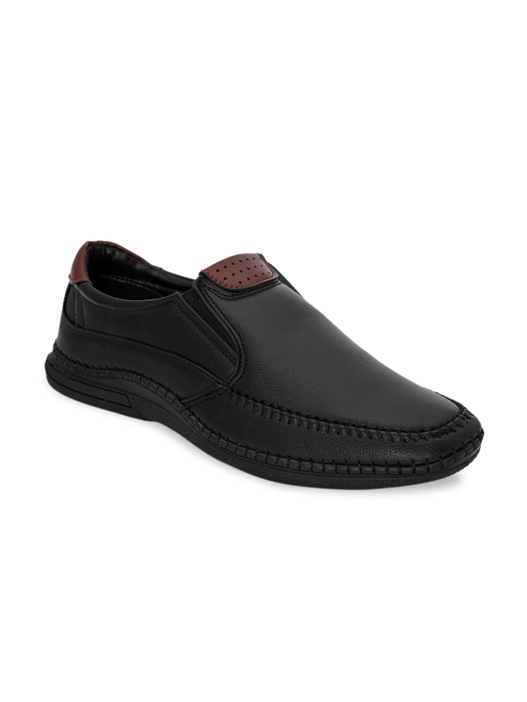 

INVICTUS Men Black Solid Semi-Formal Slip-Ons