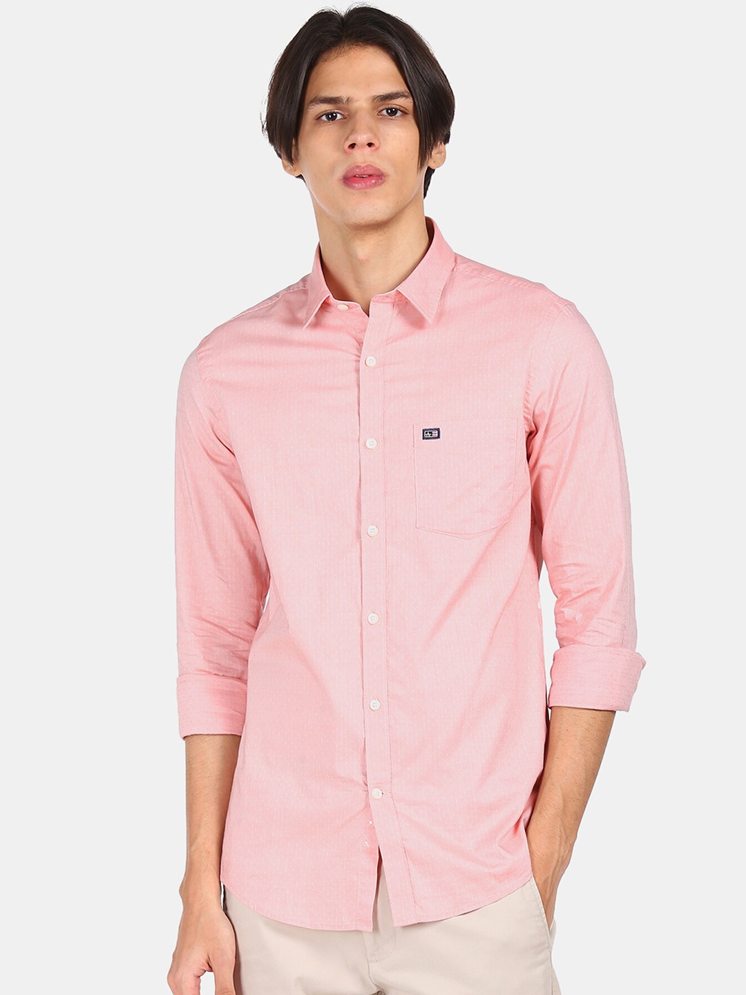 

Arrow Sport Men Pink Opaque Casual Shirt