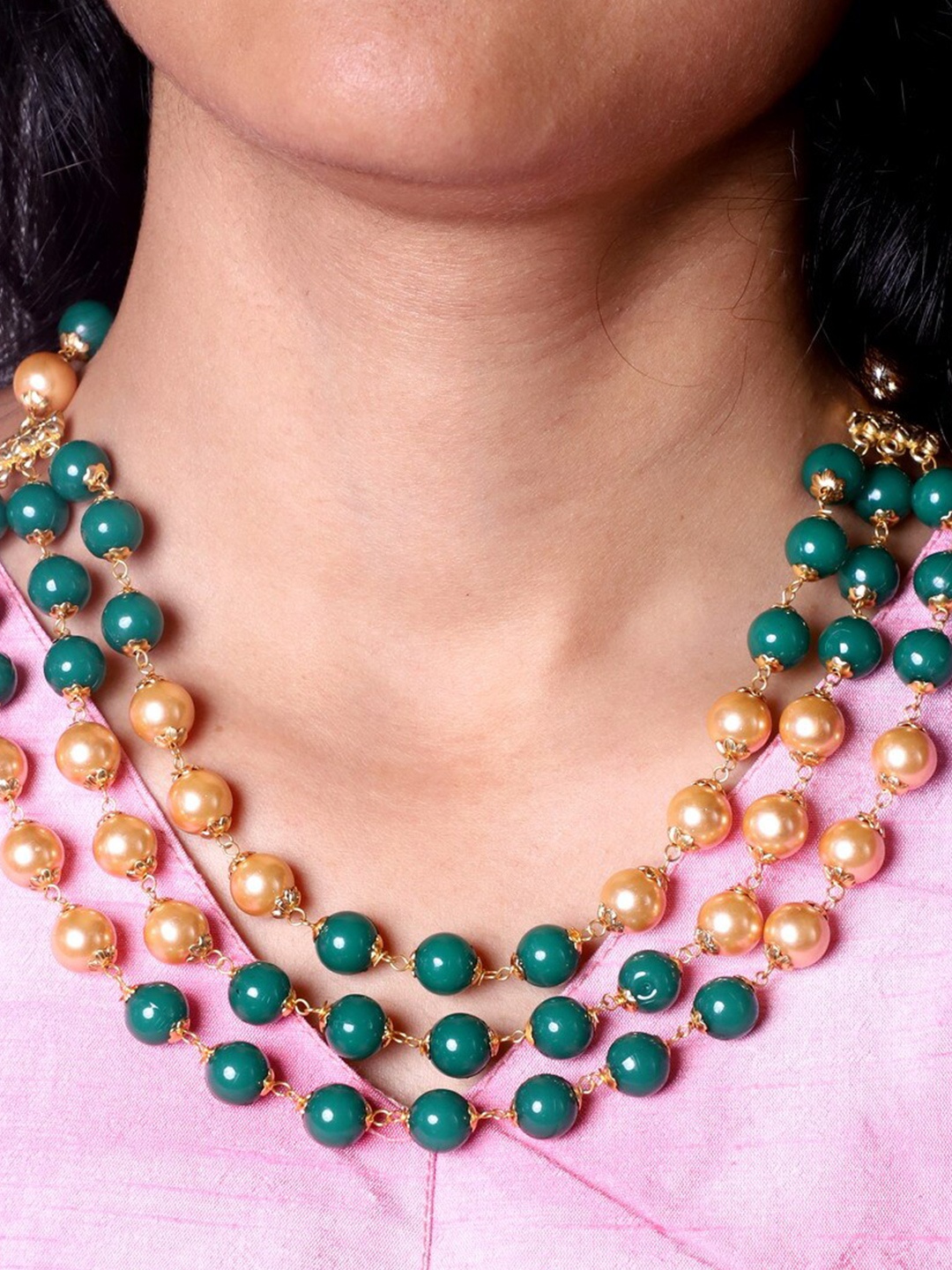 

Brandsoon Women Gold Plated Layered Pearl Necklace