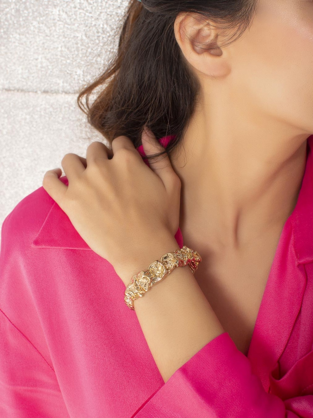 

ToniQ Women Gold-Plated Cuff Bracelet