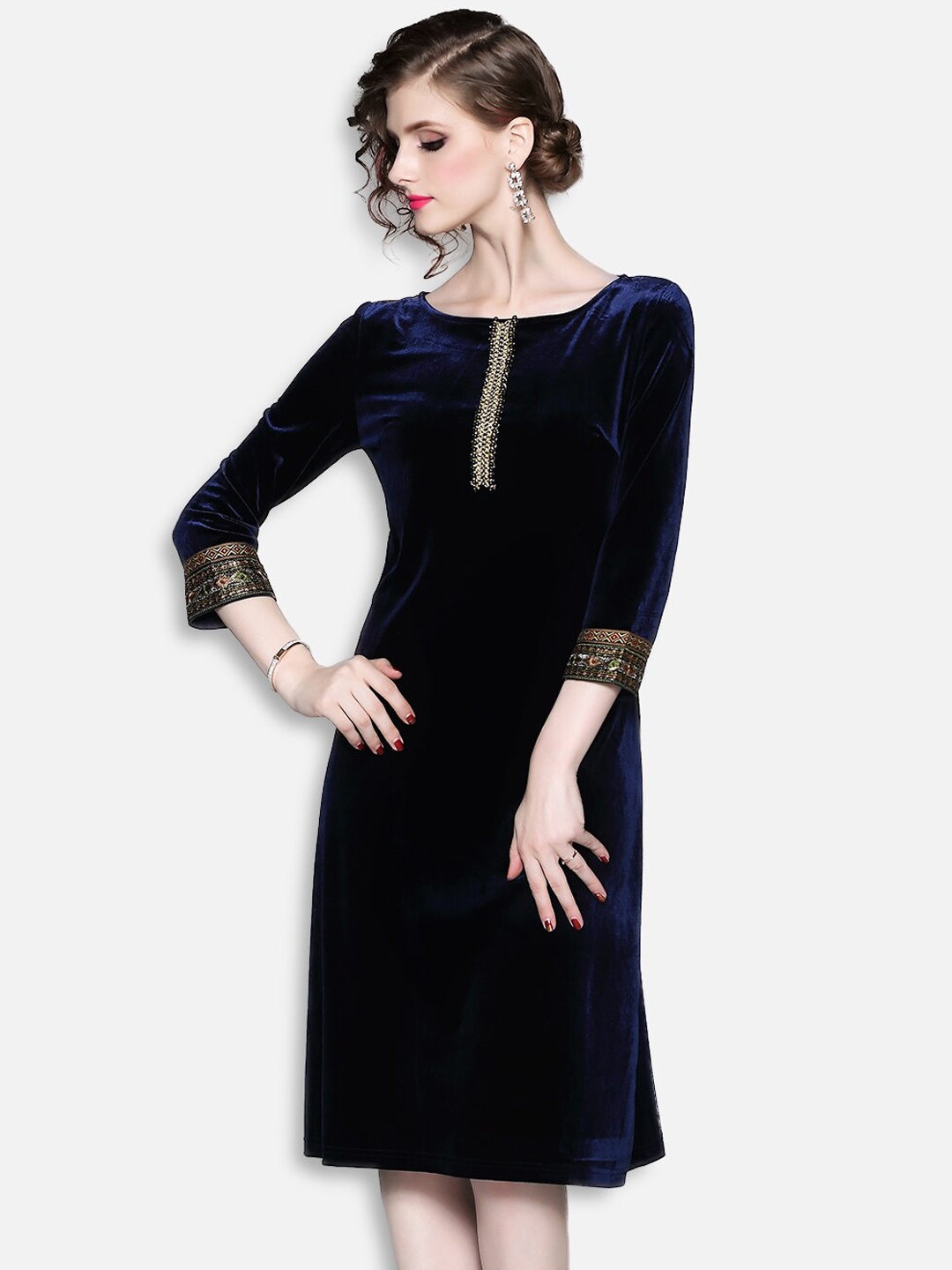 

JC Collection Blue Sheath Dress