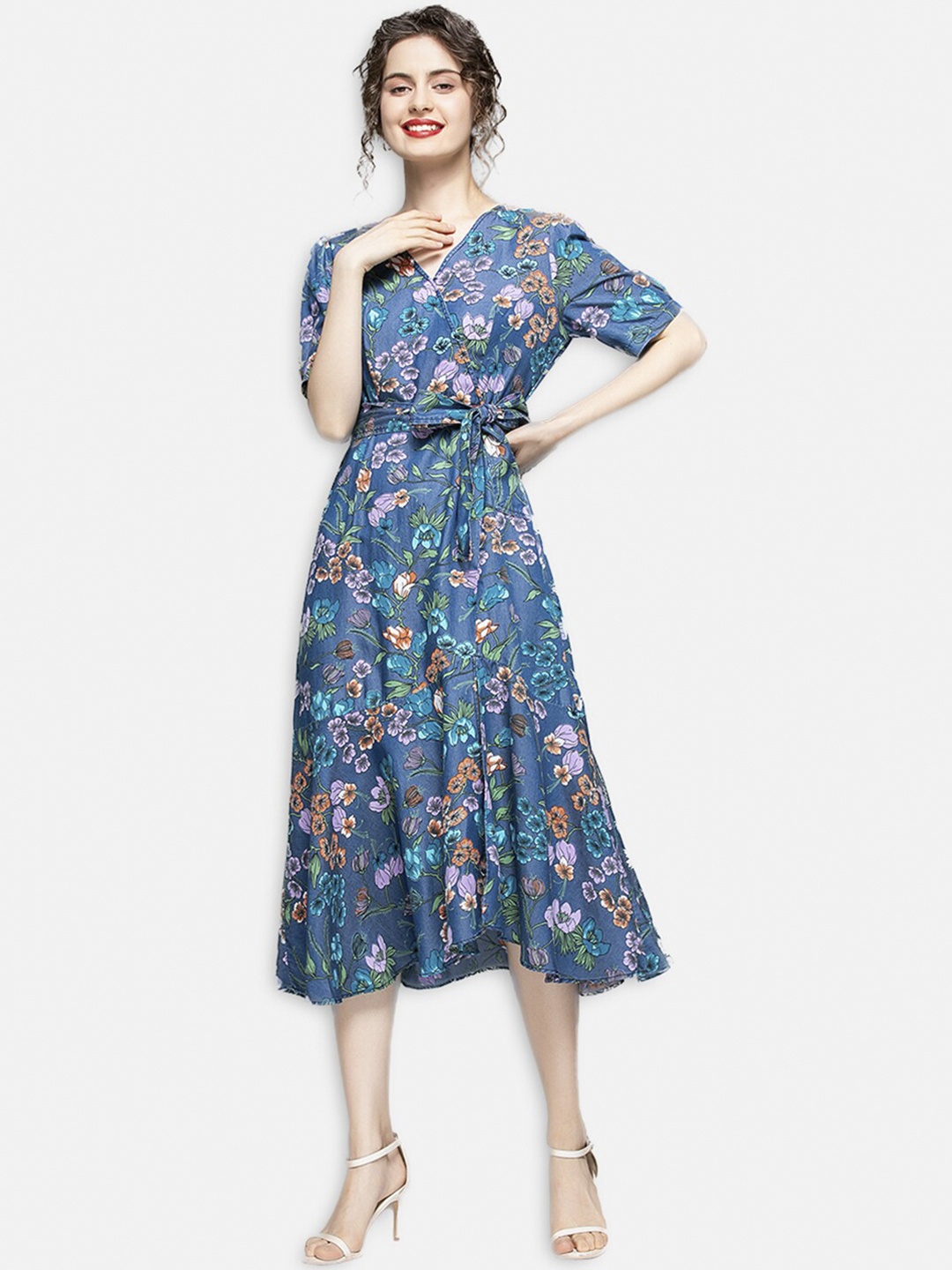 

JC Collection Multicoloured Floral Midi Dress, Multi