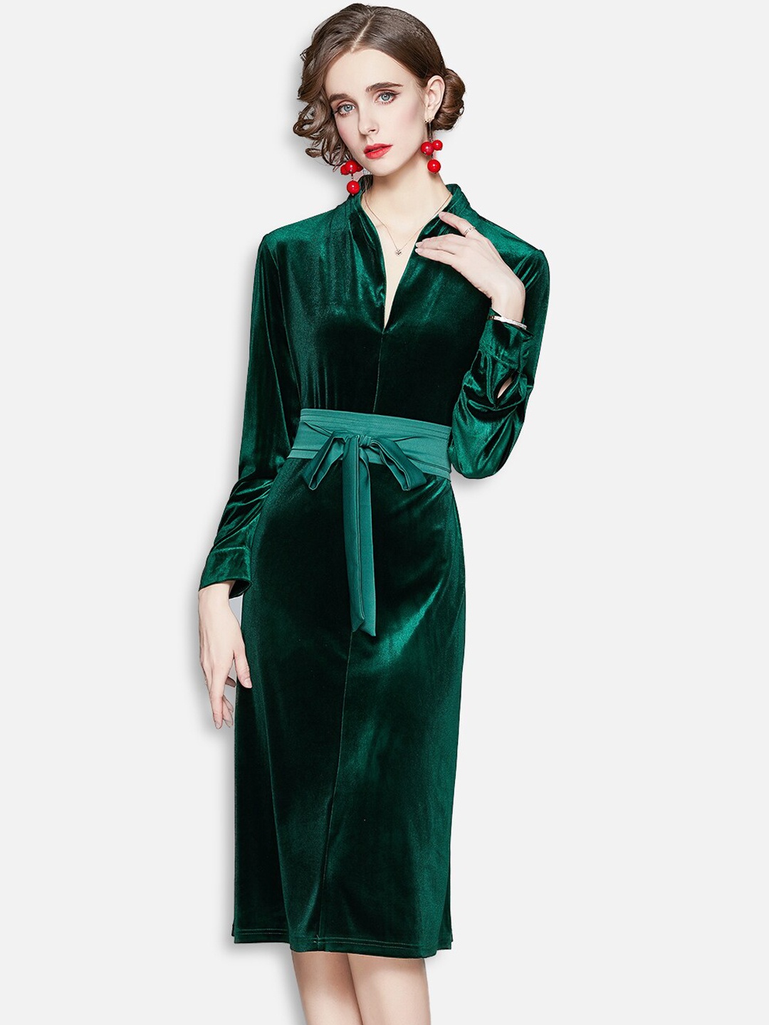 

JC Collection Green Sheath Dress