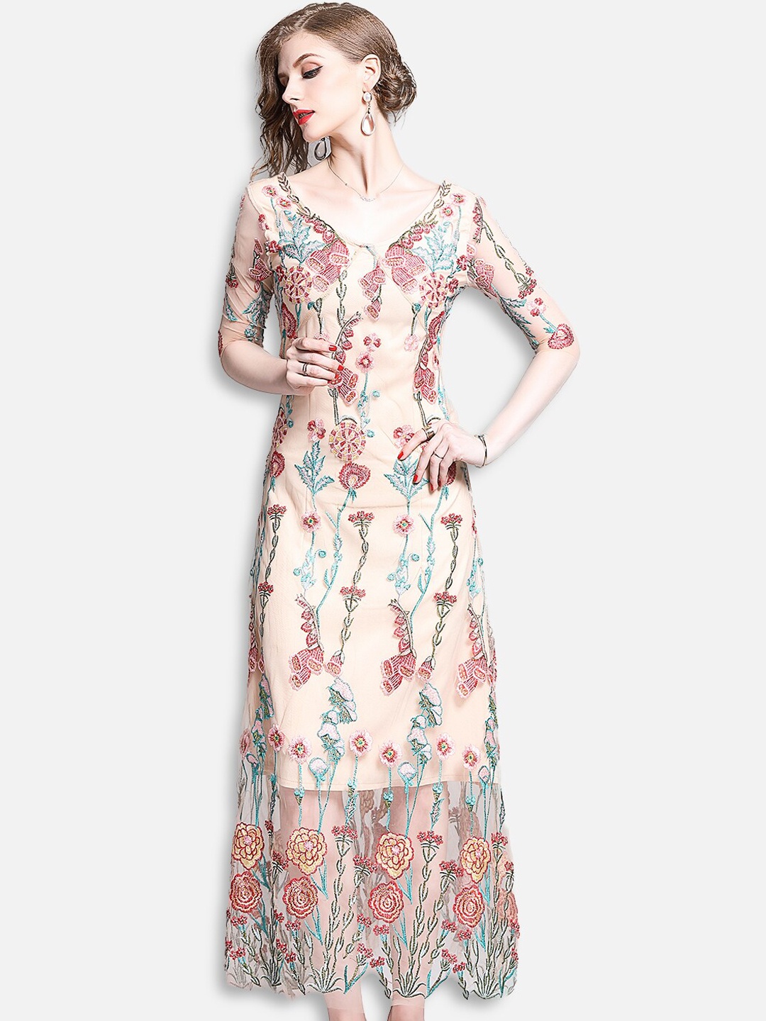 

JC Collection Multicoloured Floral Maxi Dress, Multi