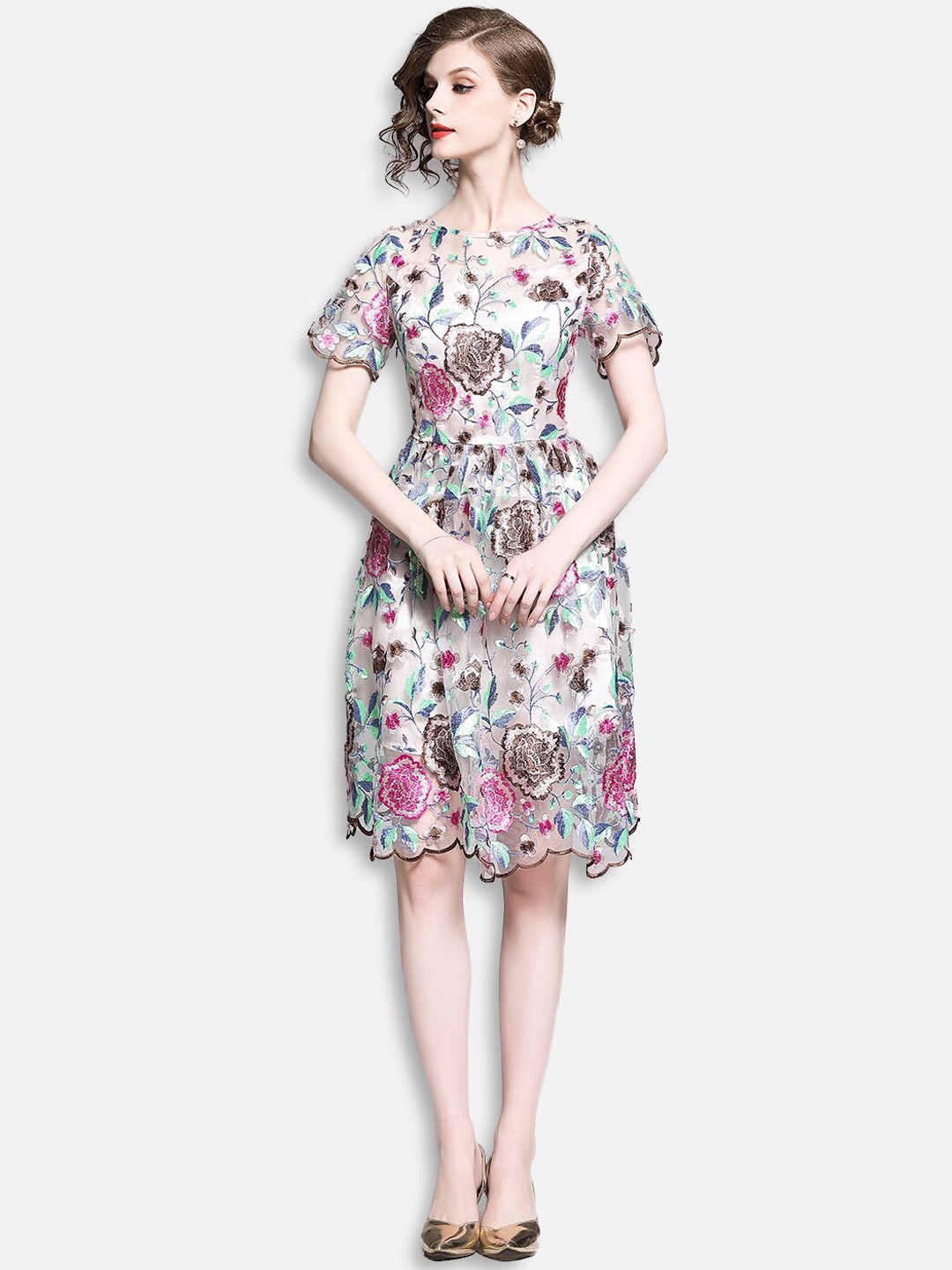

JC Collection Multicoloured Floral Dress, Multi