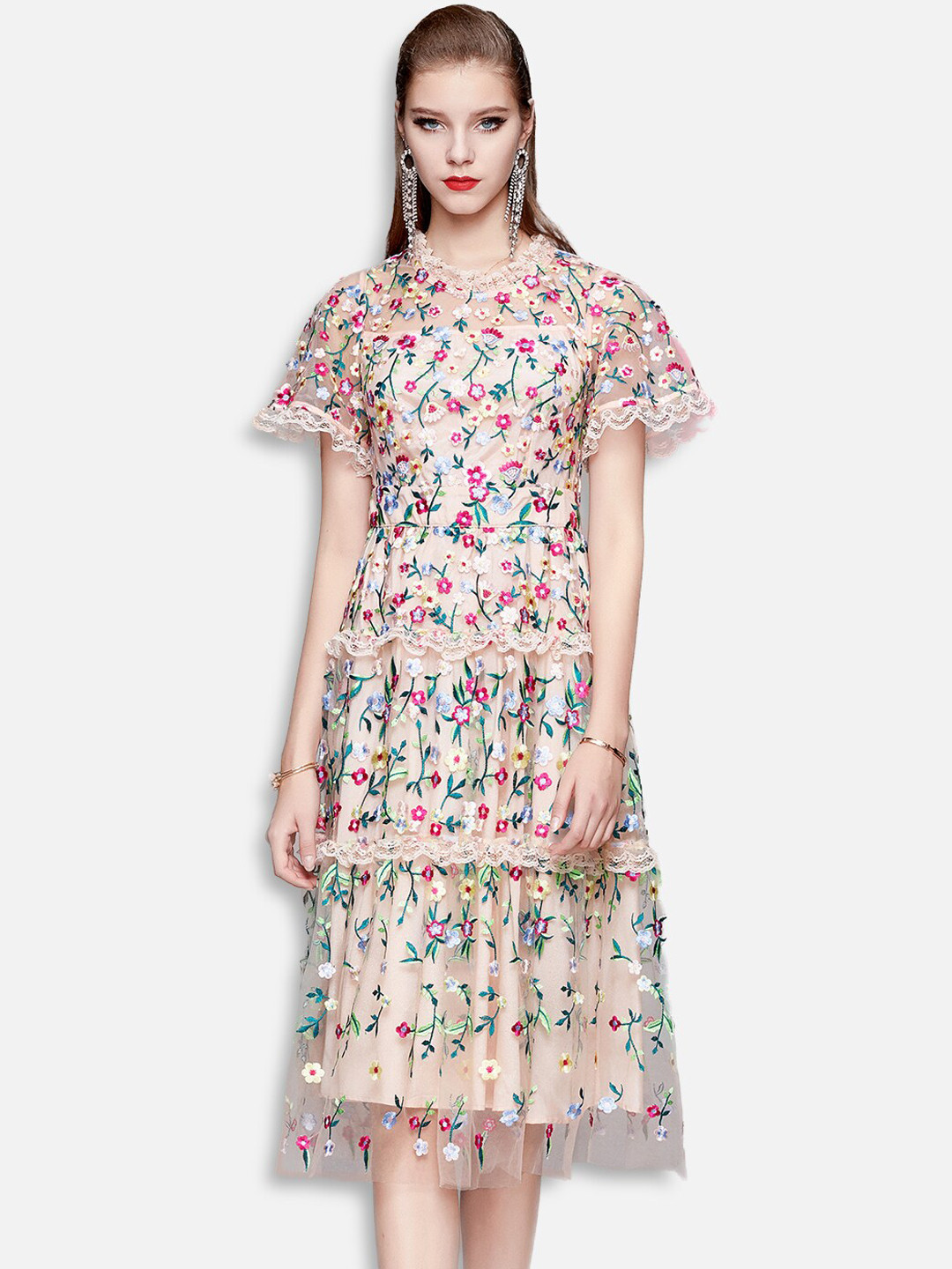 

JC Collection Multicoloured Floral Dress, Multi