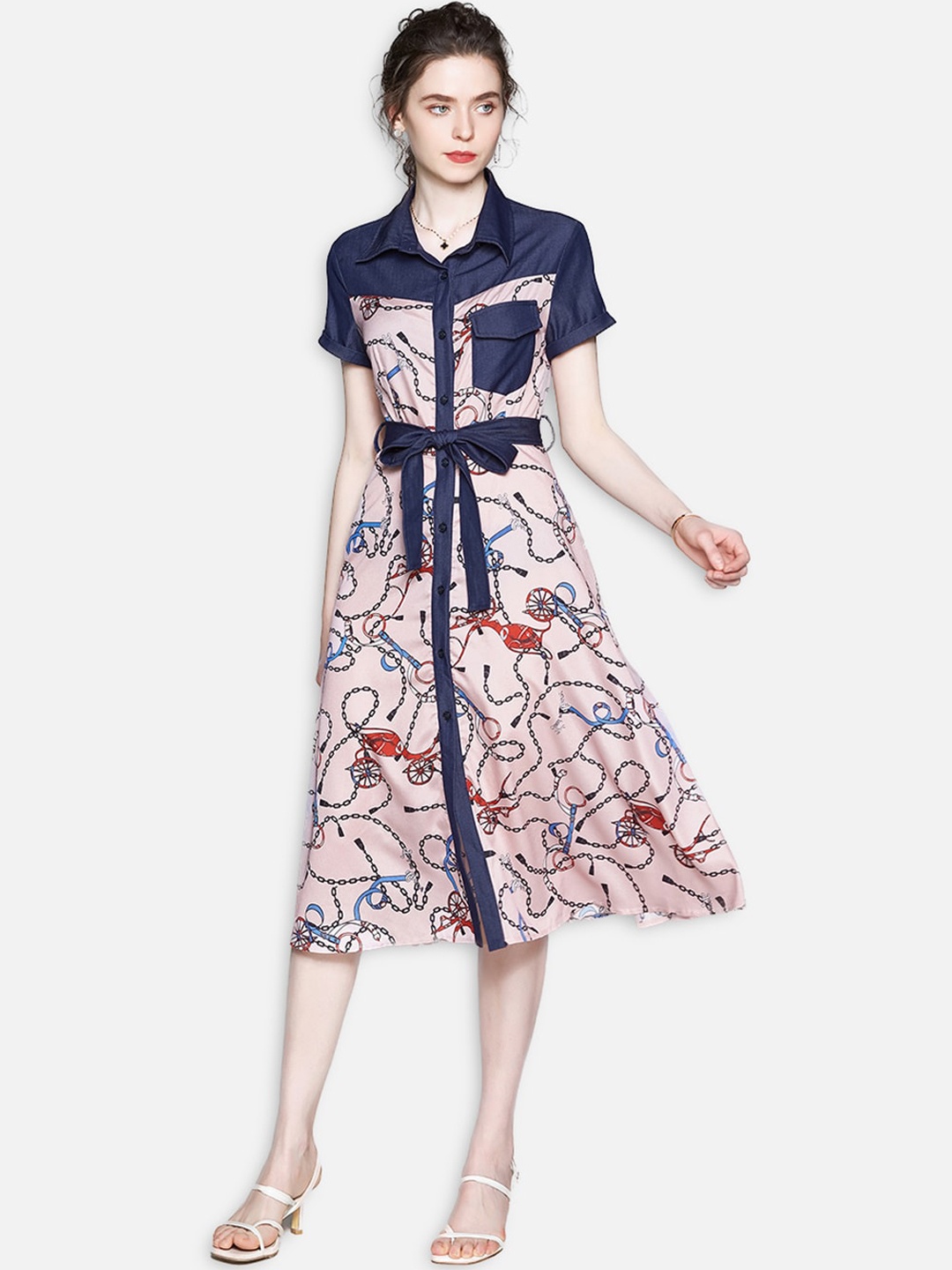

JC Collection Pink Floral Midi Dress