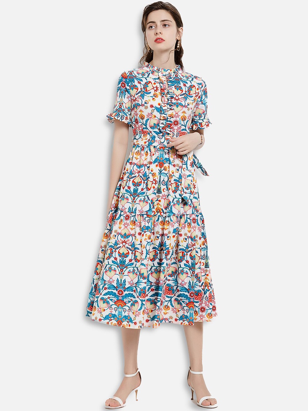 

JC Collection Multicoloured Floral Midi Dress, Multi