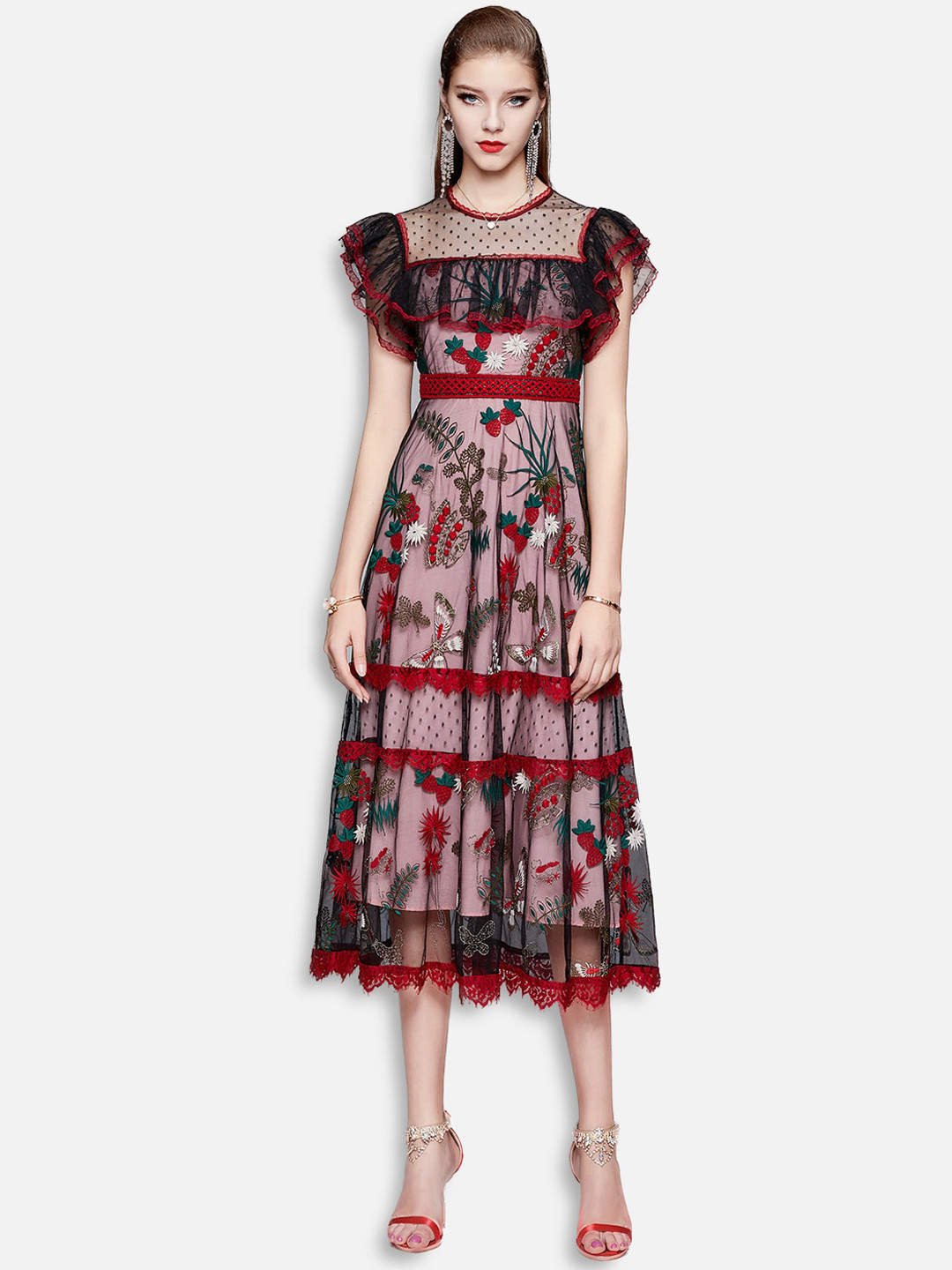 

JC Collection Red Midi Dress