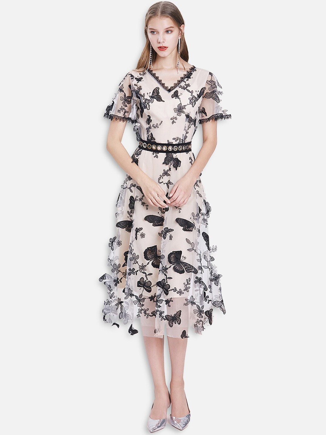 

JC Collection Multicoloured Floral Midi Dress, Multi