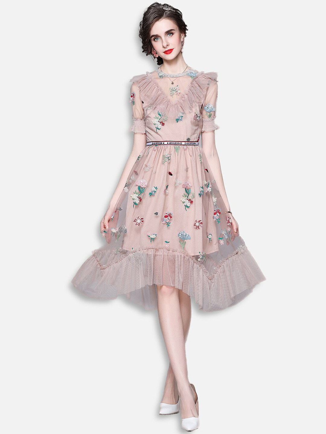 

JC Collection Multicoloured Floral Midi Dress, Multi