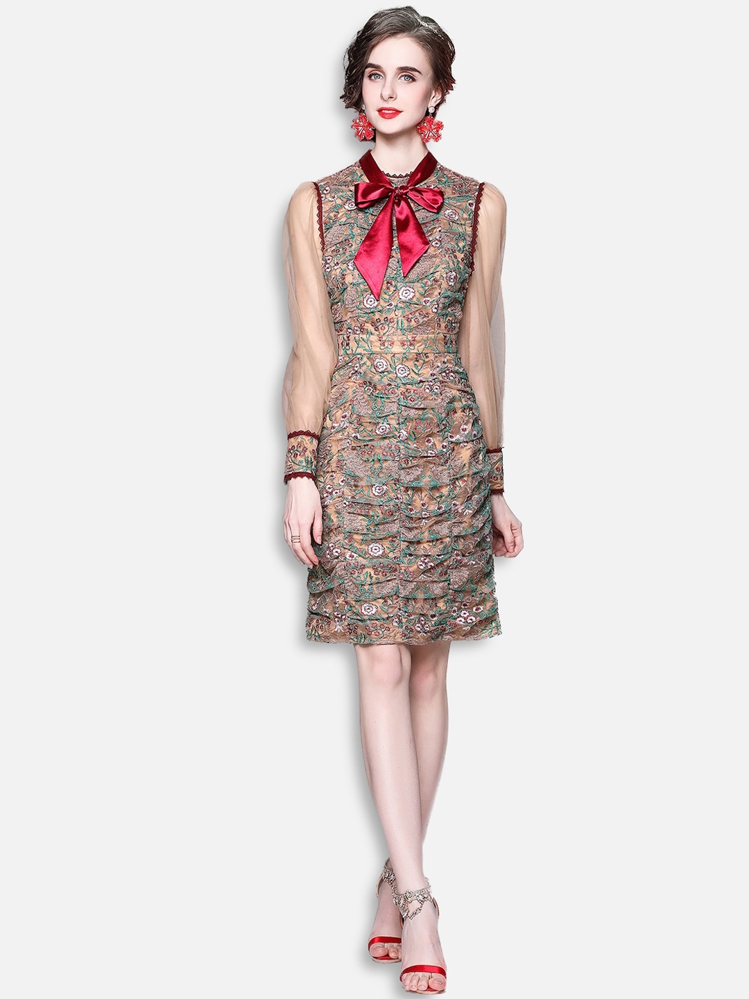 

JC Collection Multicoloured Floral Sheath Dress, Multi