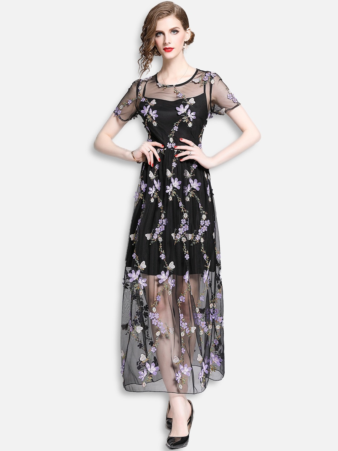 

JC Collection Black Maxi Dress