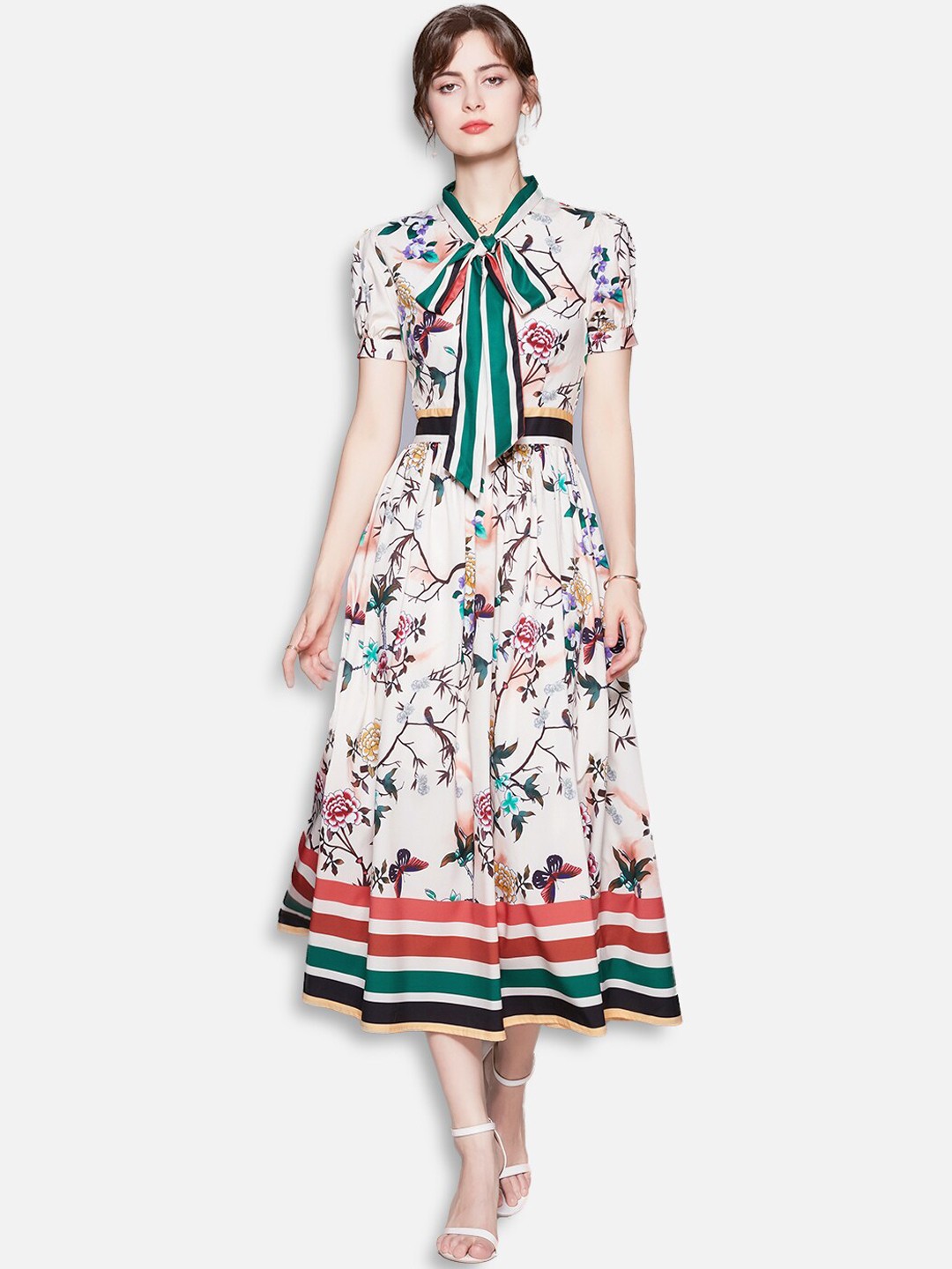 

JC Collection Multicoloured Floral Midi Dress, Multi