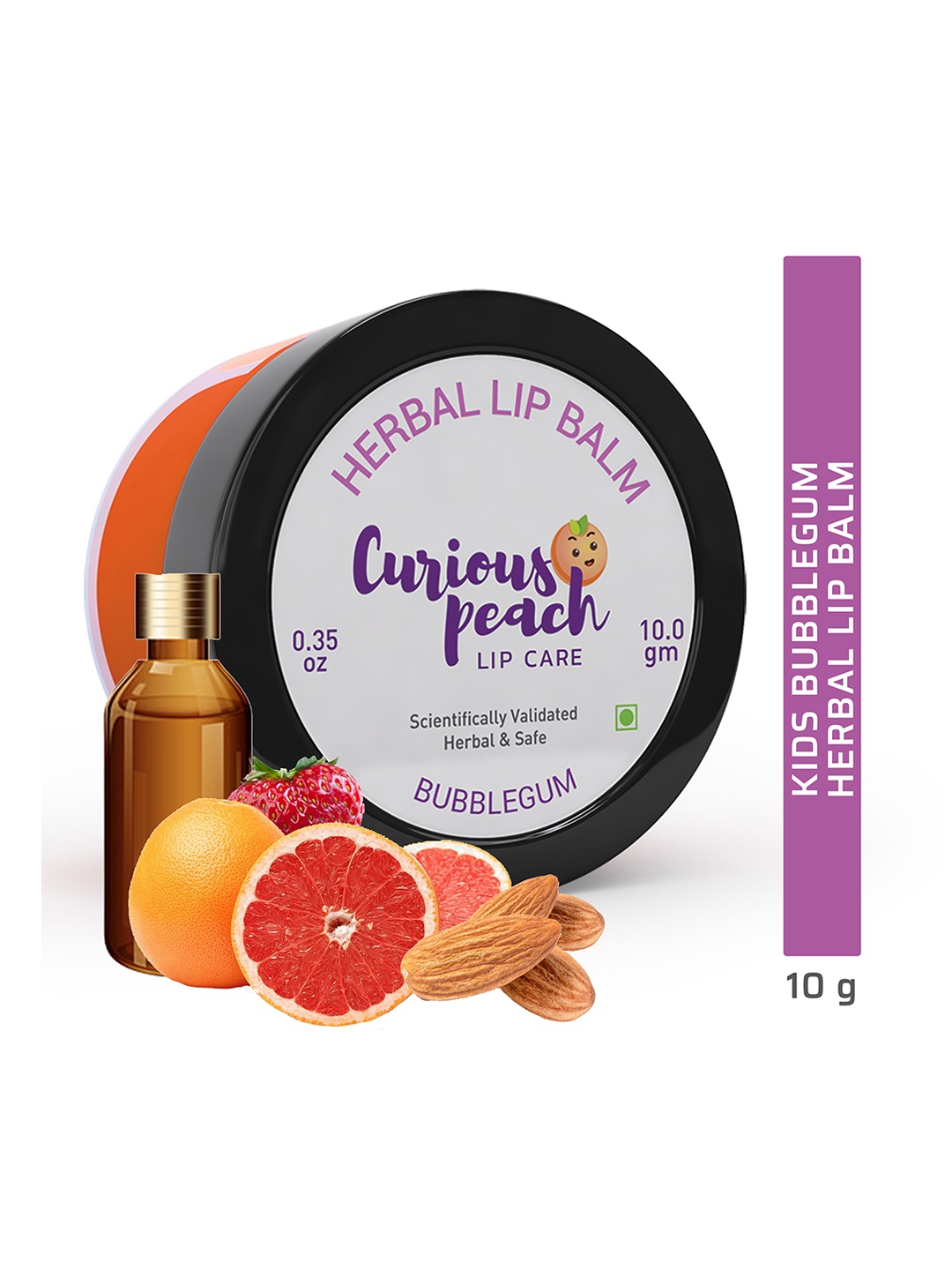 

Curious Peach Herbal Lip Balm, Pink