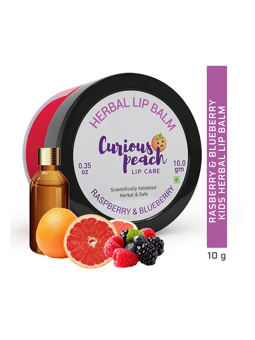

Curious Peach Berries Herbal Lip Balm, Maroon