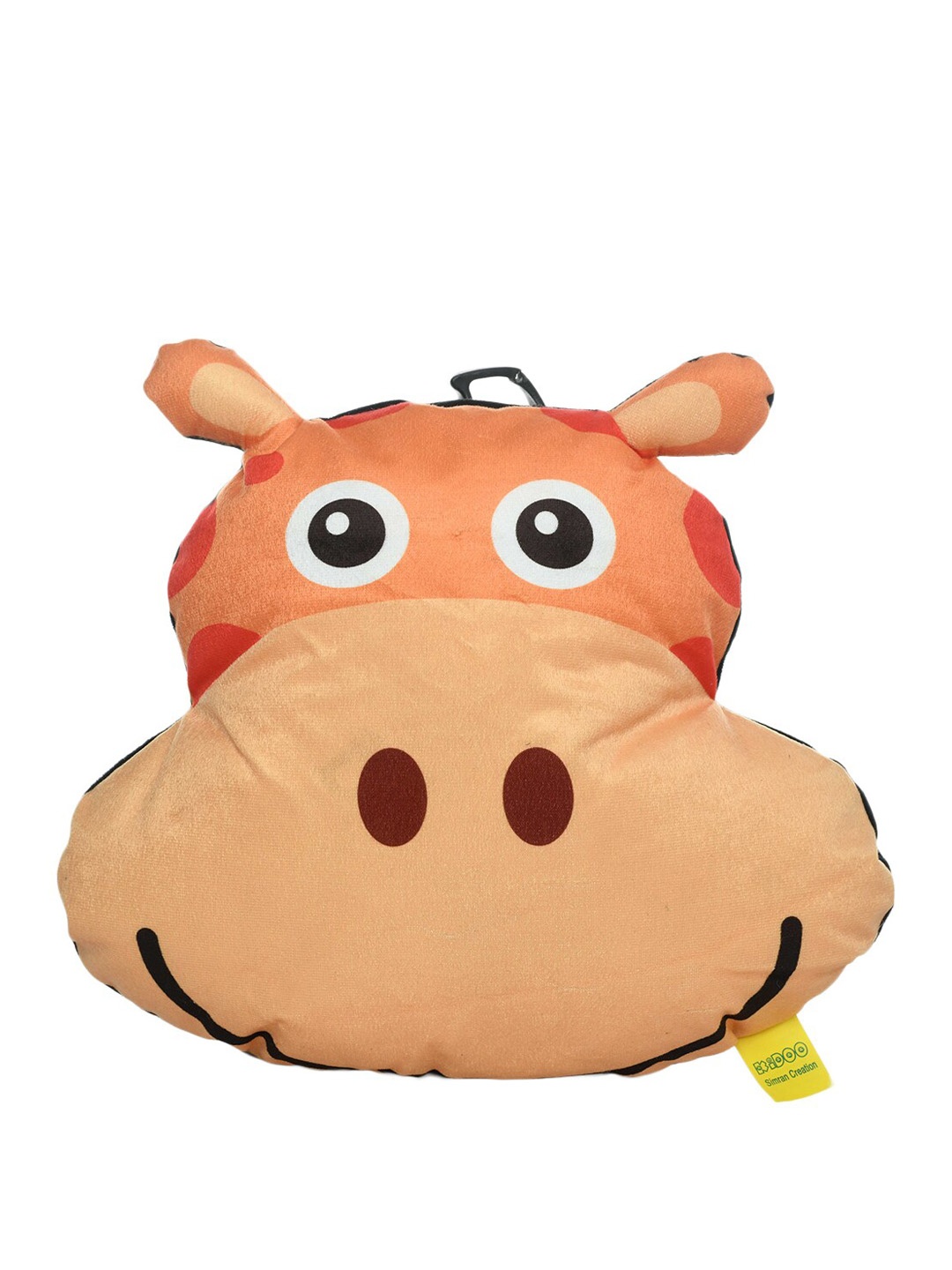 

DukieKooky Kids Beige & Orange Hippo Pillow Plush Soft Toy