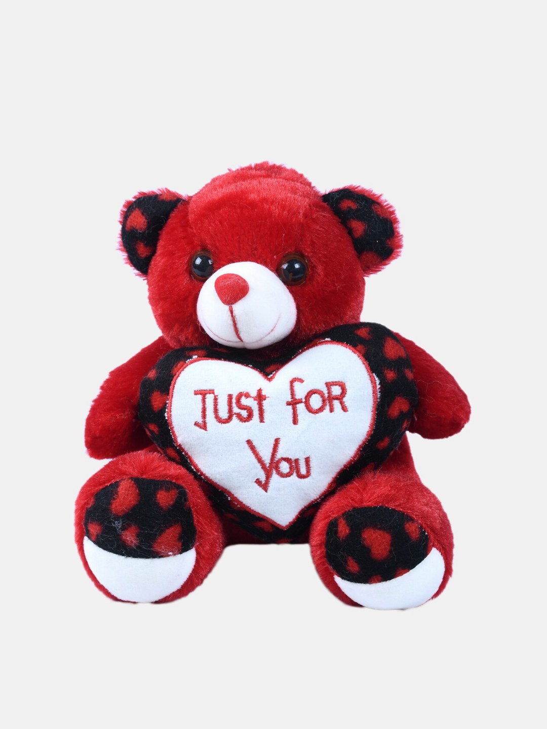 

DukieKooky Kids Red & White Teddy Bear With Heart Embroidered Heart Soft Toy