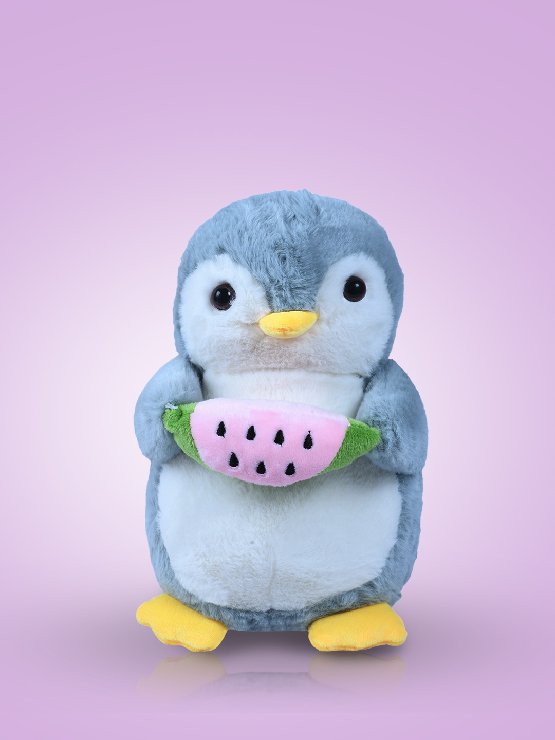 

DukieKooky Kids Grey & White Penguin With Fruit Soft Toy