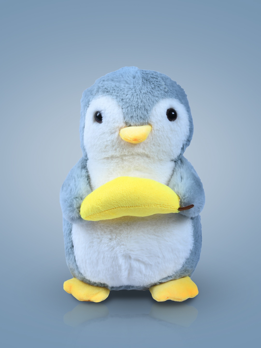 

DukieKooky Kids Grey & White Penguin With Fruit Soft Toy