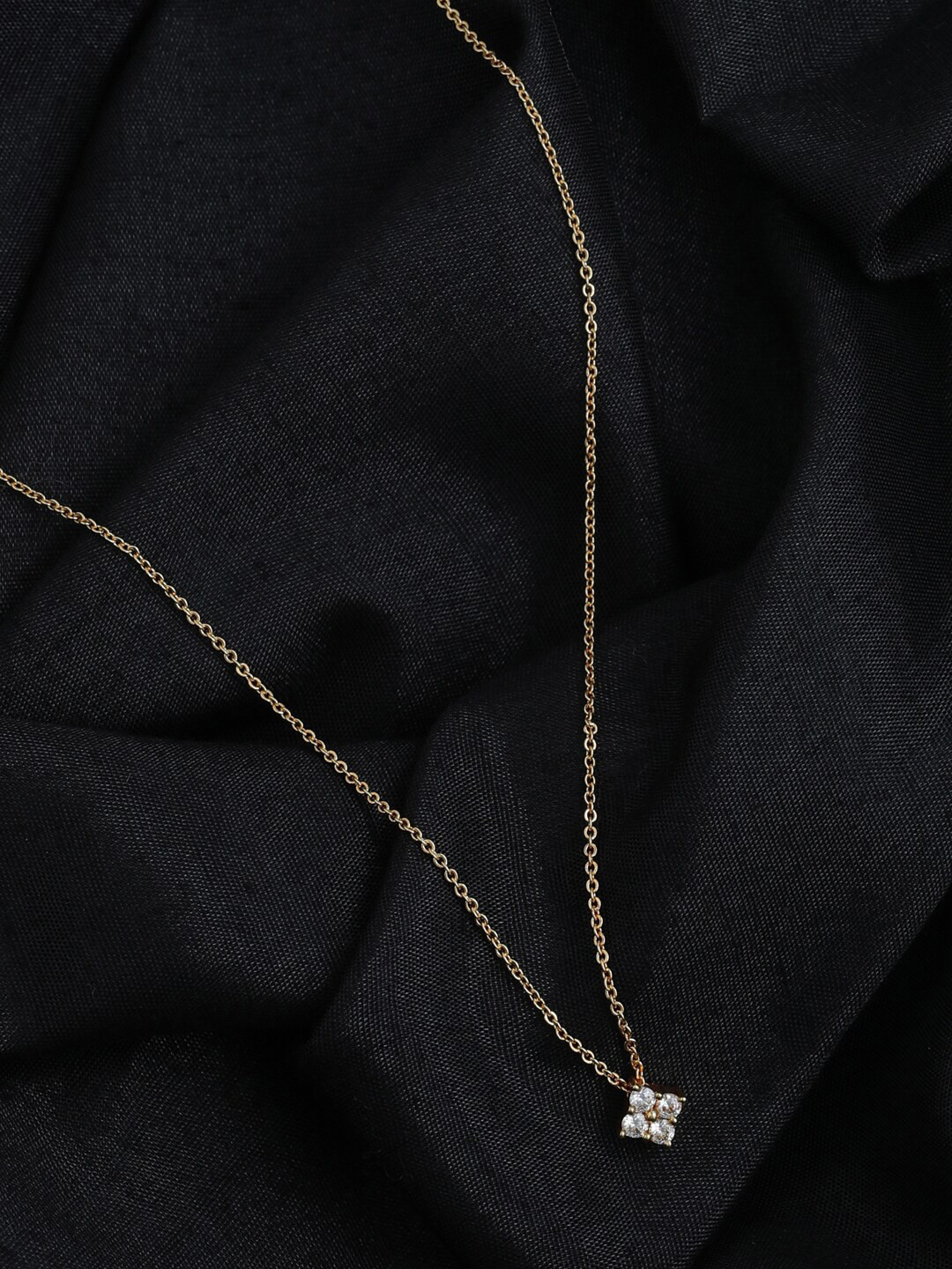 

Shoshaa Gold-Toned & White Brass Gold-Plated Handcrafted Chain