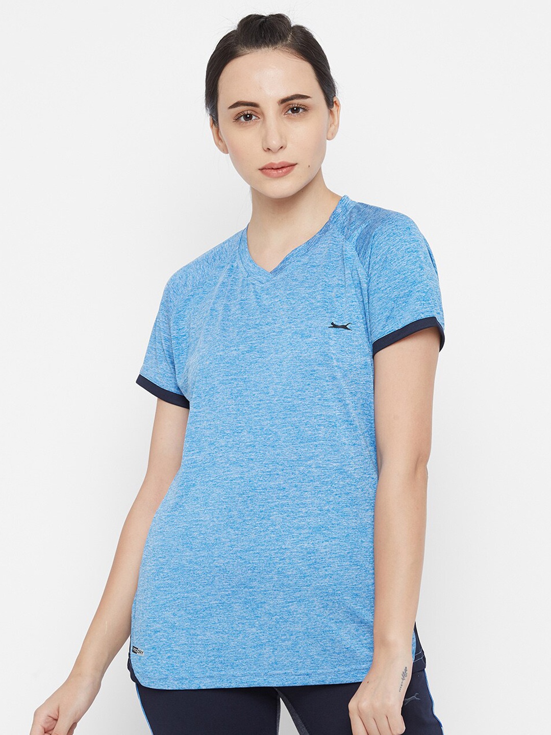 

Black Panther Women Blue V-Neck Pockets T-shirt
