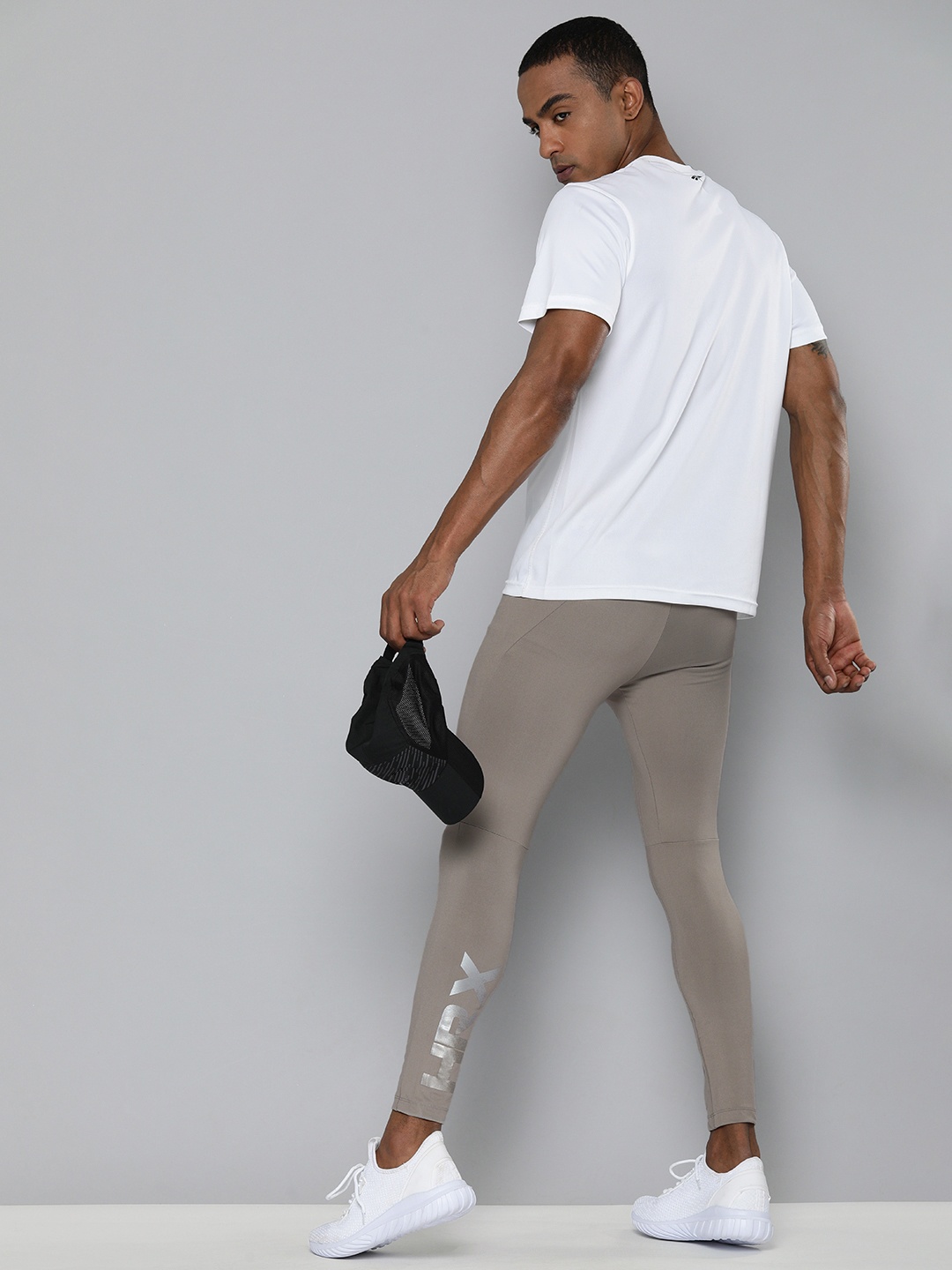 

HRX By Hrithik Roshan Men Grey Rapid-Dry Solid Running Tights