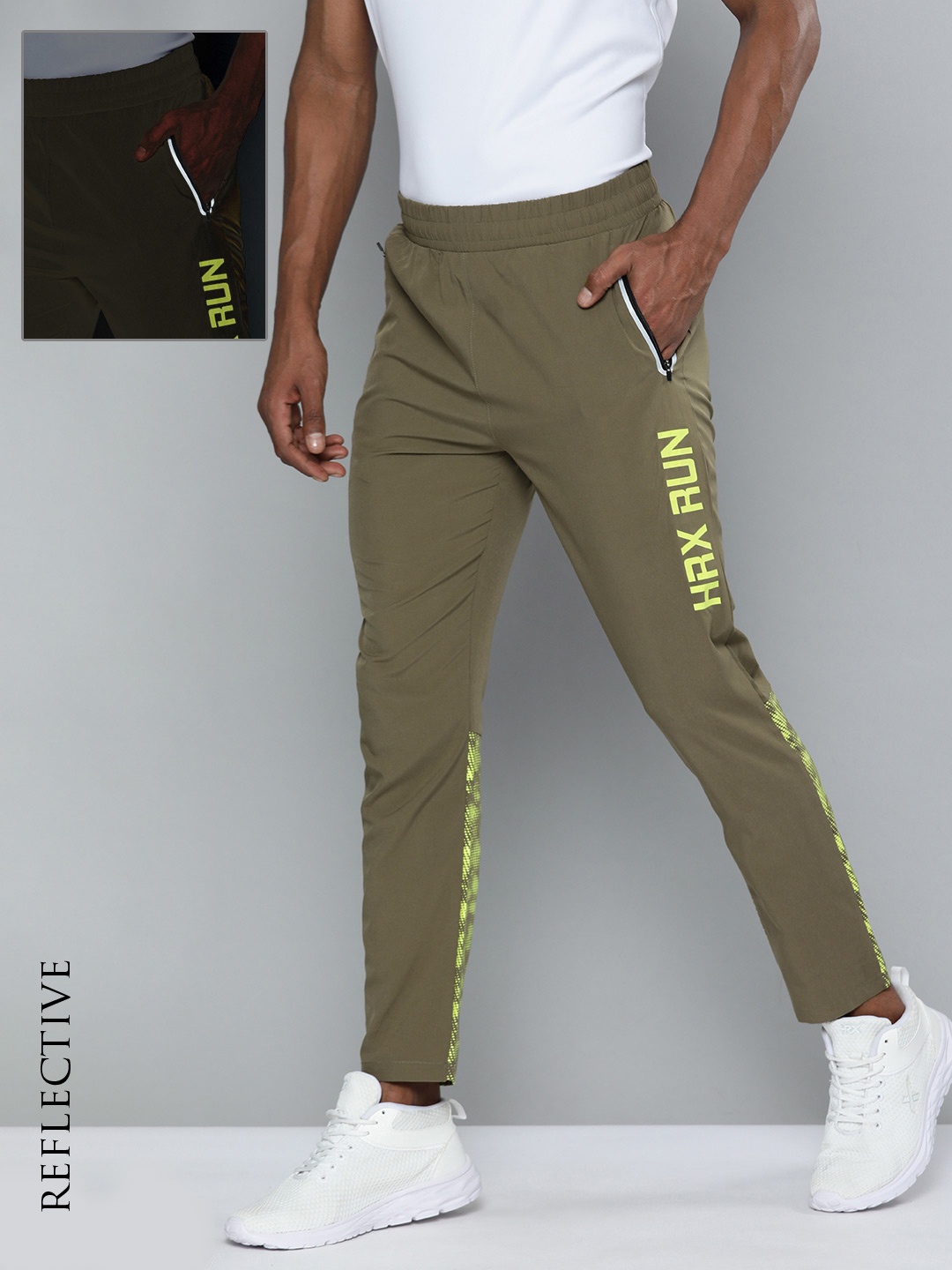 

HRX By Hrithik Roshan Running Men Burnt Olive Brand Logo Track Pants