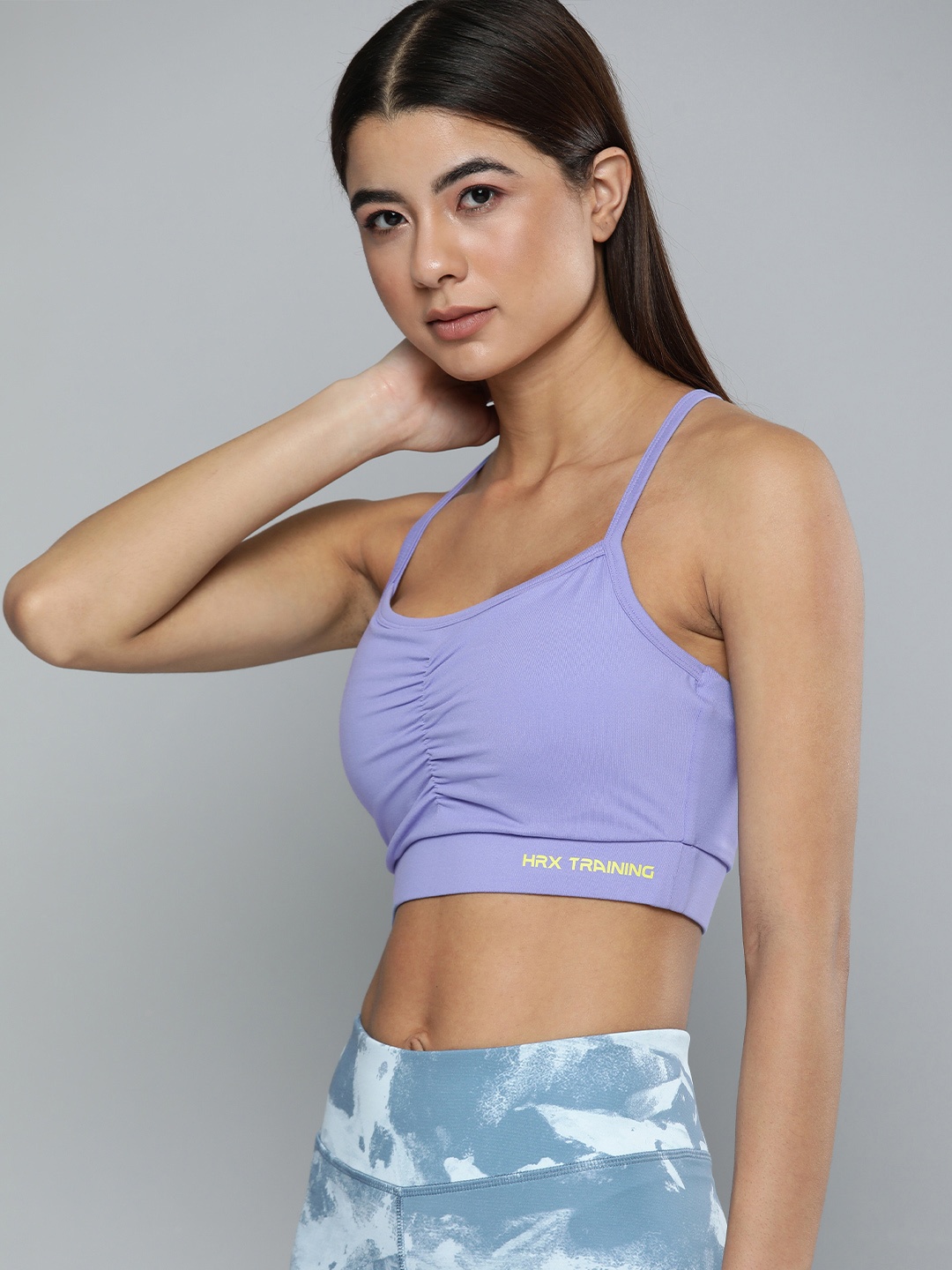 

HRX By Hrithik Roshan Training Women Jacaranda Rapid-Dry Solid Sports Bra, Blue