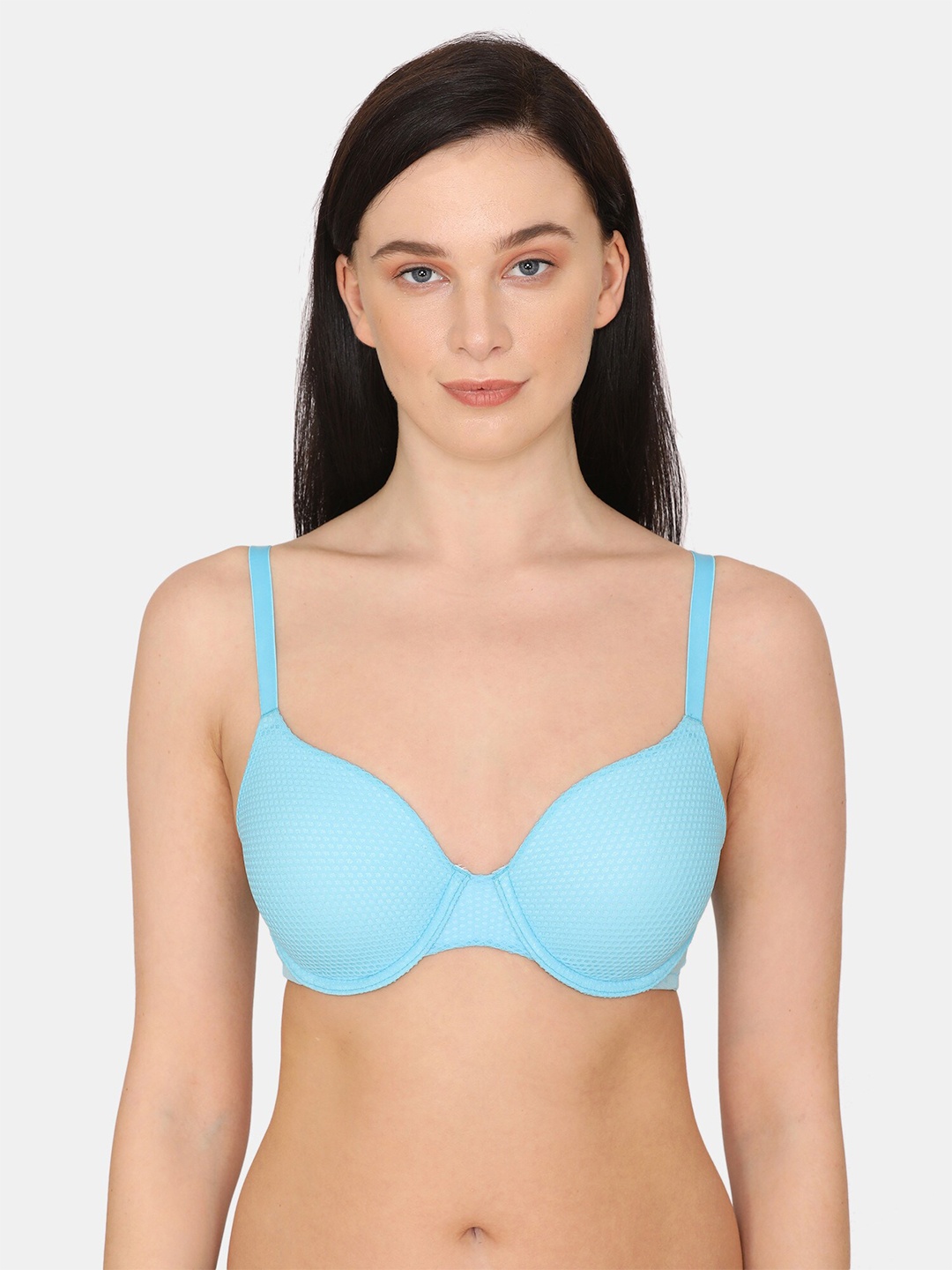 

Zivame Blue Underwired Medium Coverage T-shirt Bra ZI10SYFASHABLUE-Blue