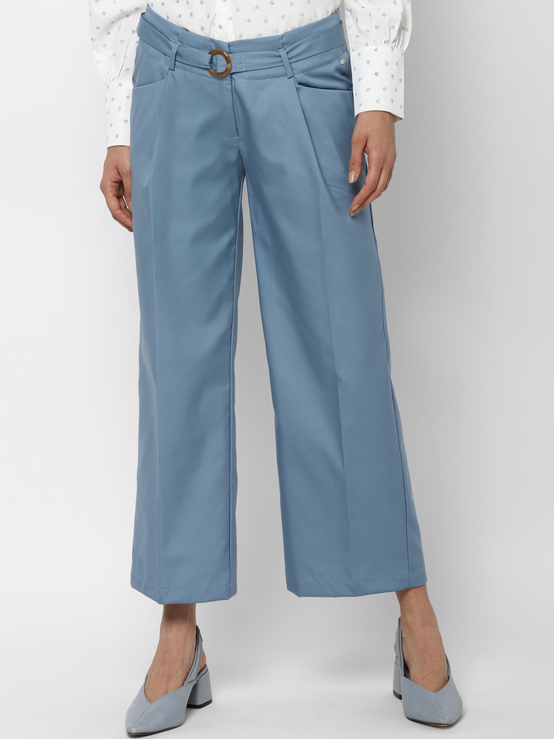 

Allen Solly Woman Women Blue Parallel Trousers