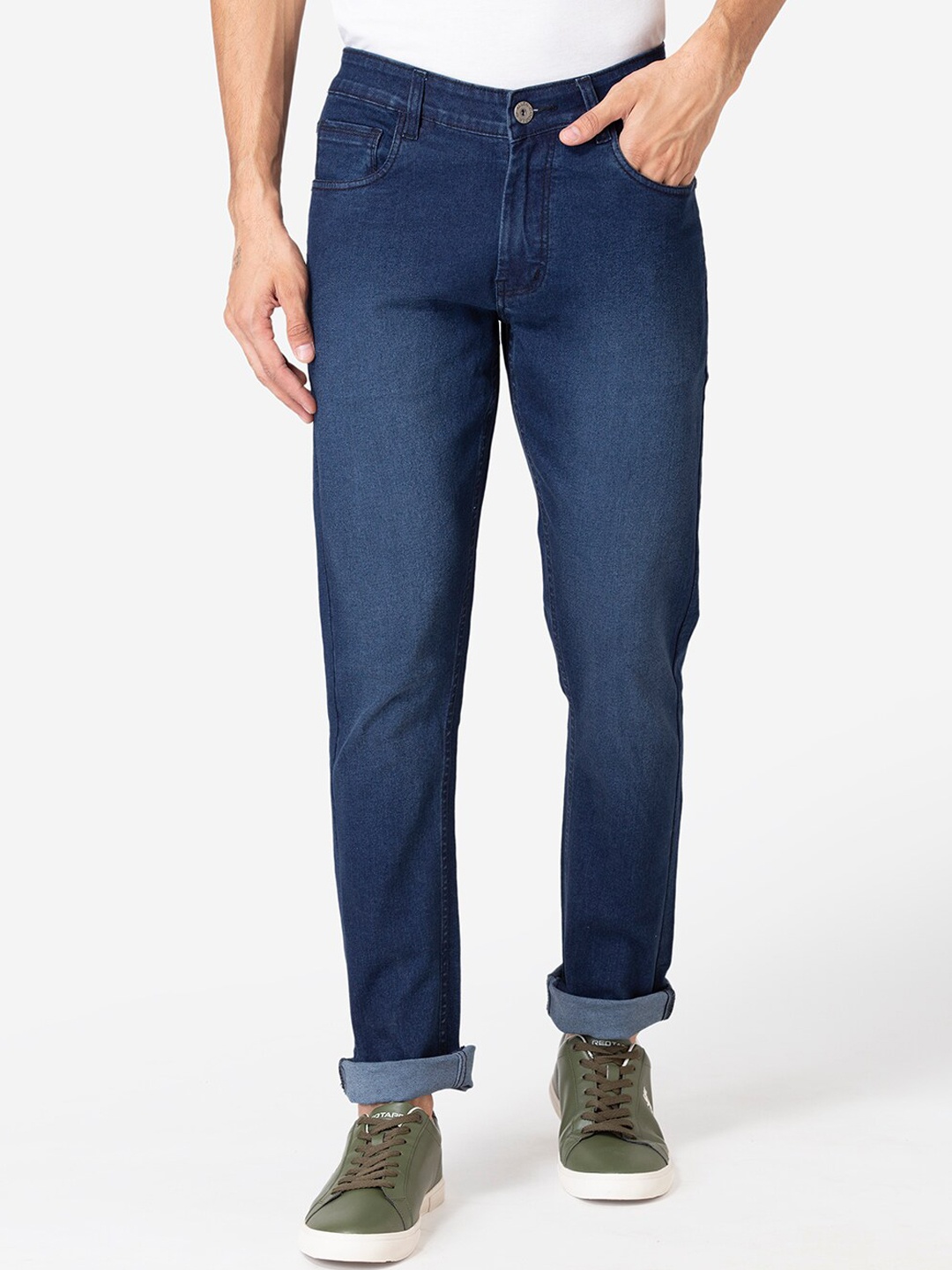

Allen Cooper Men Navy Blue Slim Fit Jeans