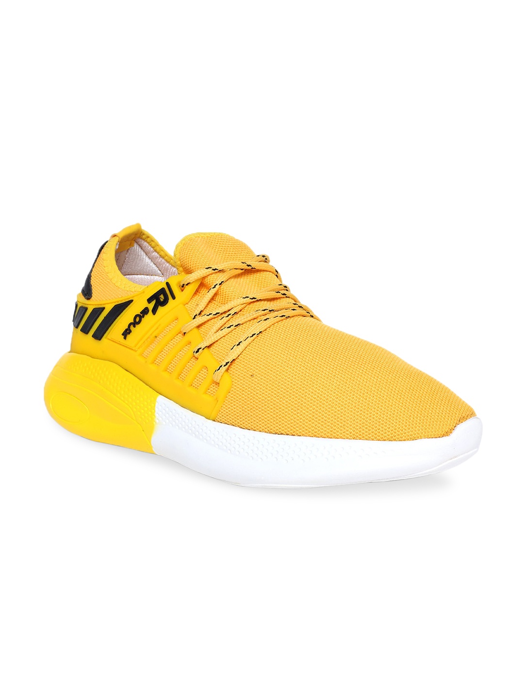 

MUTAQINOTI Men Yellow Colourblocked Sneakers