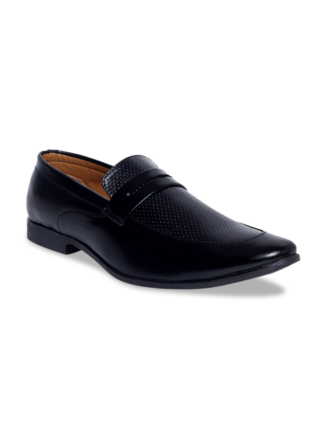 

MUTAQINOTI Men Black Solid Formal Shoes