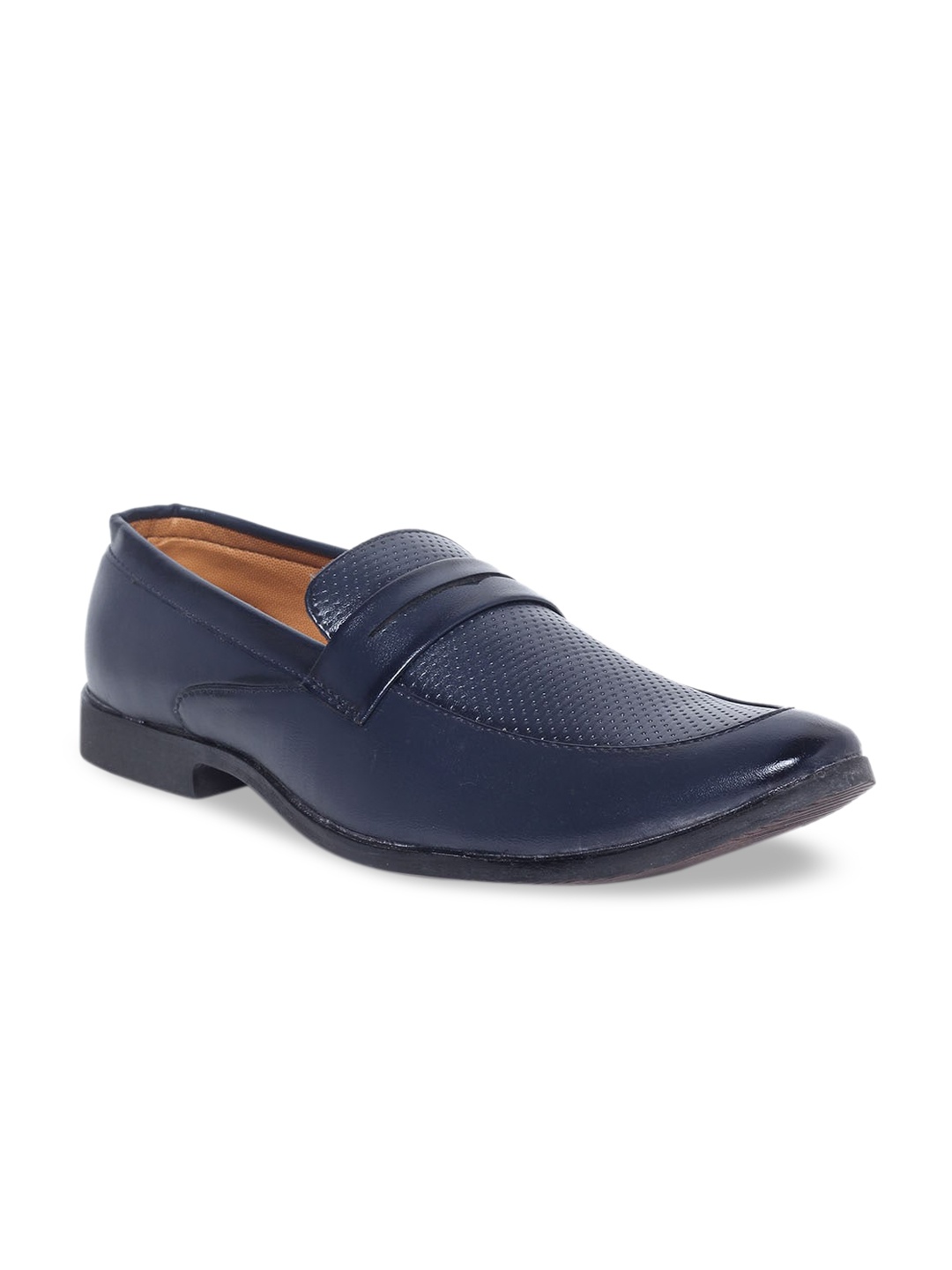 

MUTAQINOTI Men Blue Solid Formal Loafers