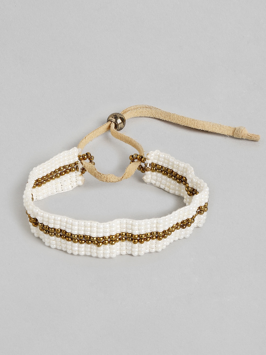 

RICHEERA Women Beaded Wraparound Bracelet, White