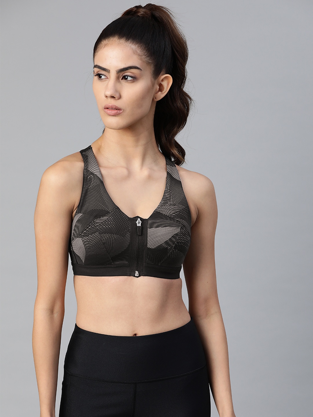 

Marks & Spencer Charcoal Abstract Workout Bra