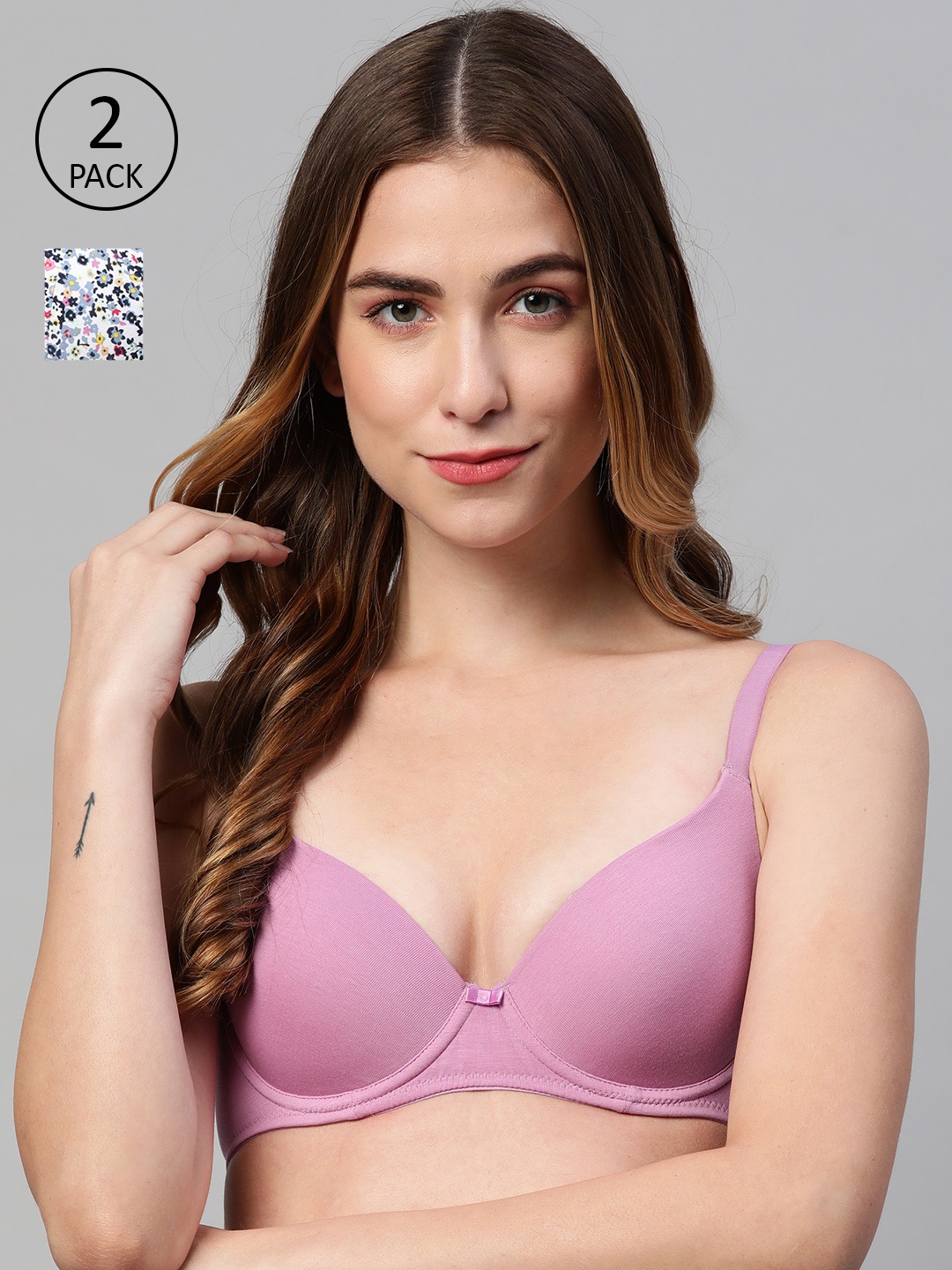 

Marks & Spencer Pack Of 2 T-shirt Bra - Lightly Padded, Pink