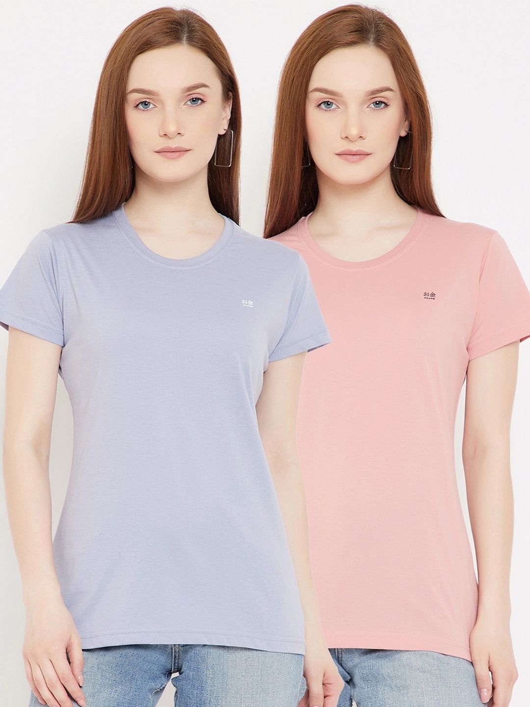 

Okane Women Pack Of 2 Blue & Pink T-shirt
