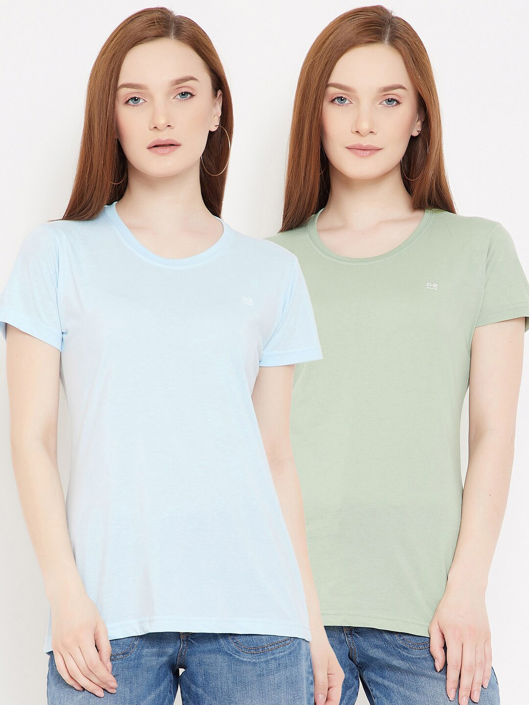 

Okane Women Pack Of 2 Blue & Green T-shirt