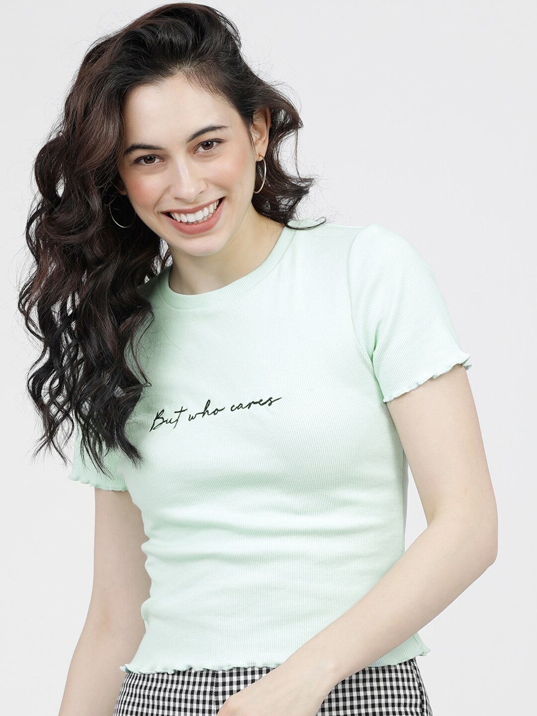 

Tokyo Talkies Green Fitted Top