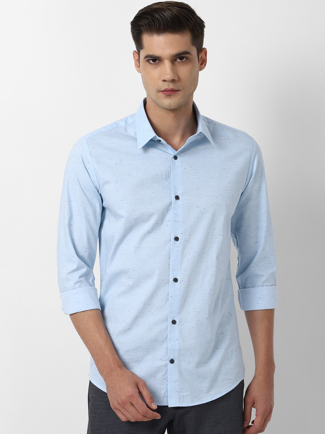 

Louis Philippe Sport Men Blue Slim Fit Opaque Printed Casual Shirt