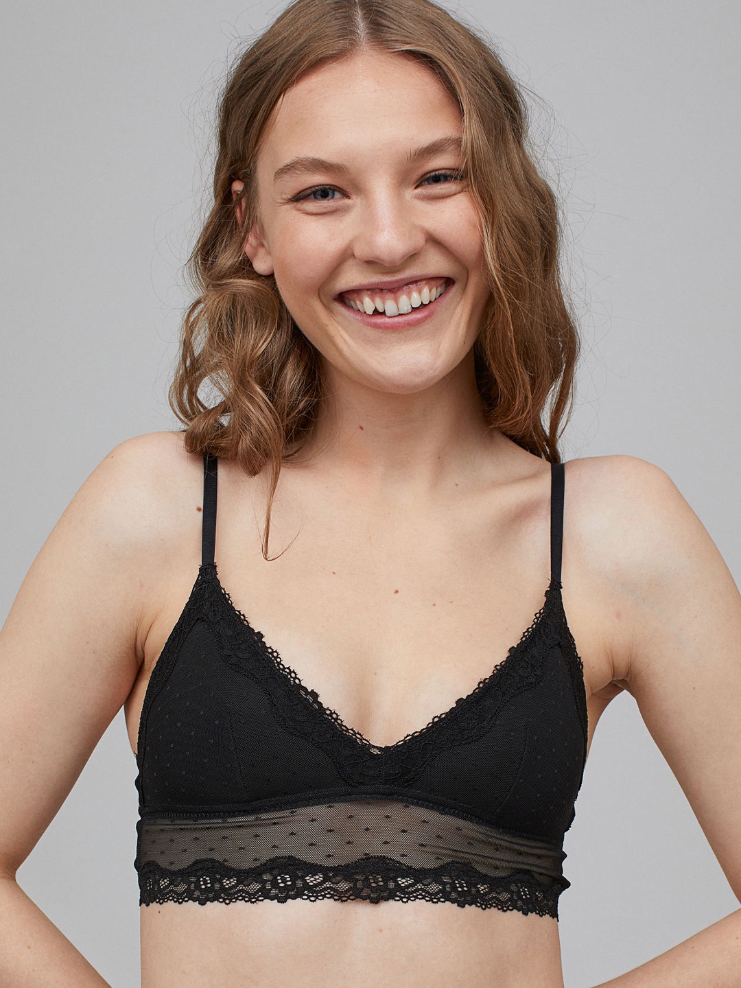 

H&M Woman Black Mesh bralette