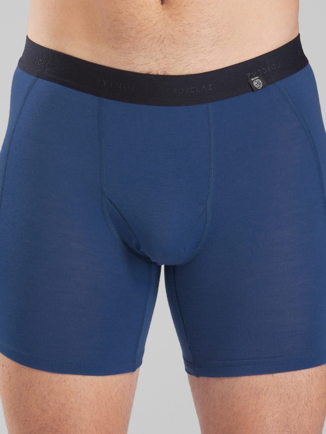 

FORCLAZ By Decathlon Men Blue Solid Hiking and Trekking Boxer Shorts 8573903