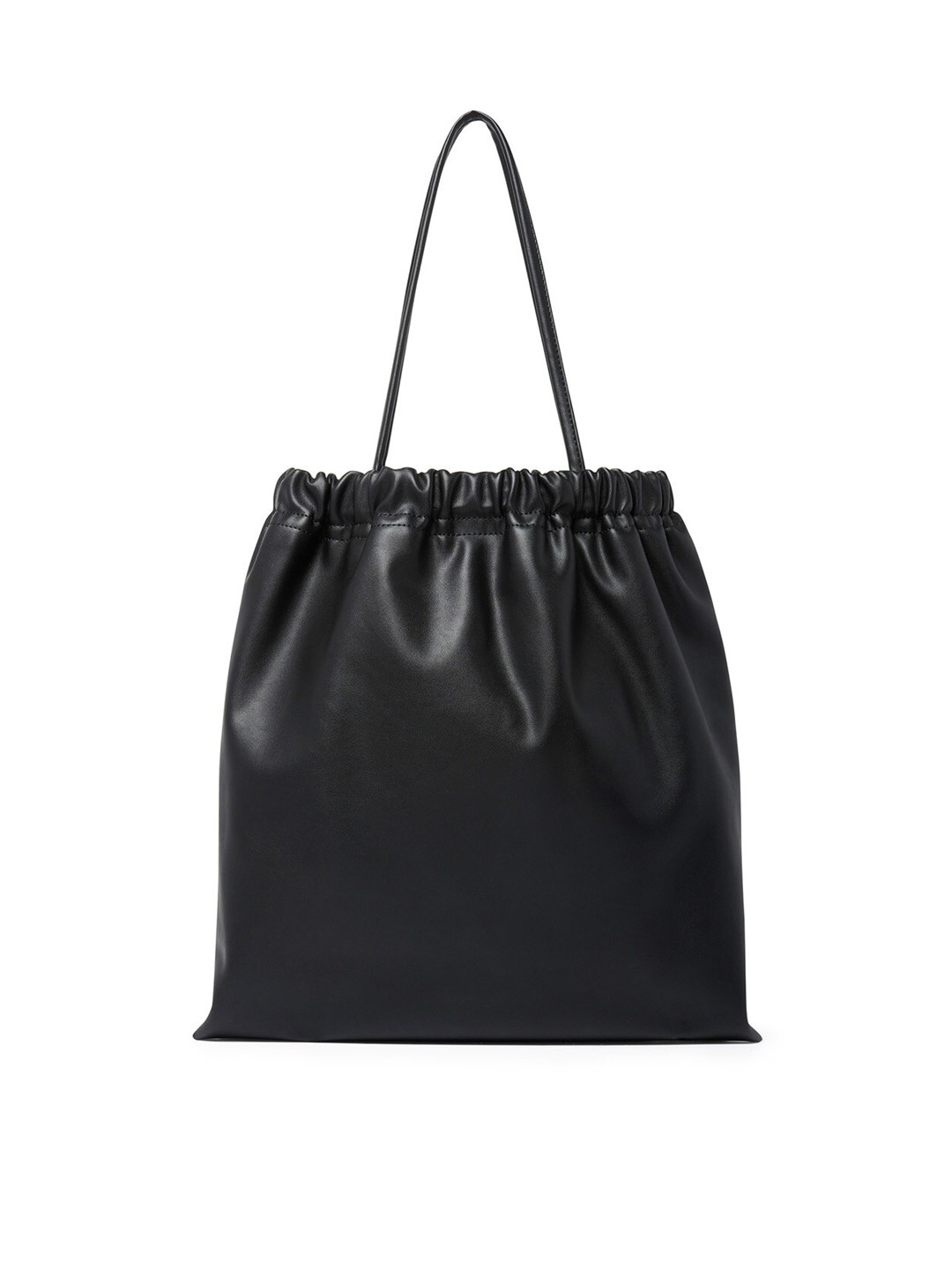 

Forever New Black PU Bucket Shoulder Bag with Fringed