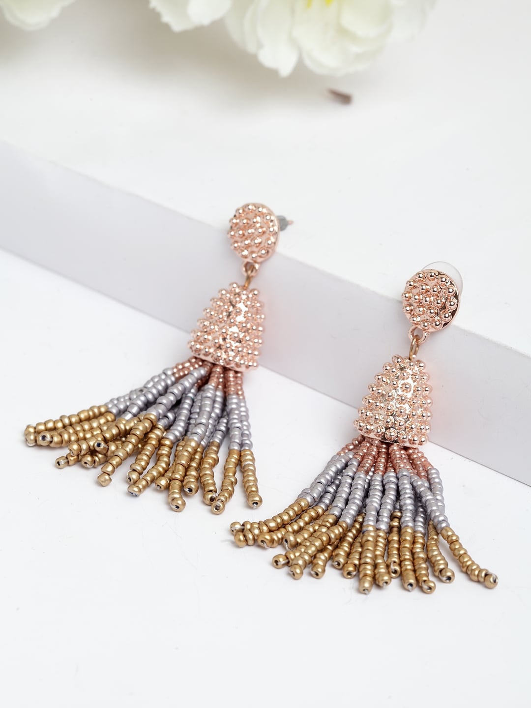 

AVANT-GARDE PARIS Gold-Toned Contemporary Drop Earrings