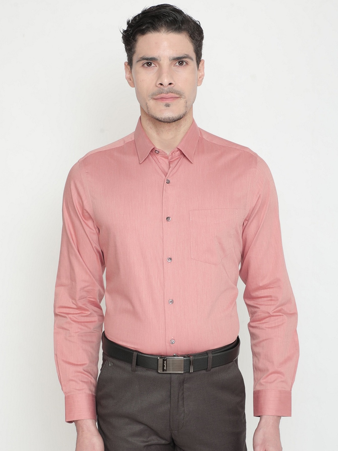 

J Hampstead Men Pink Slim Fit Opaque Casual Shirt