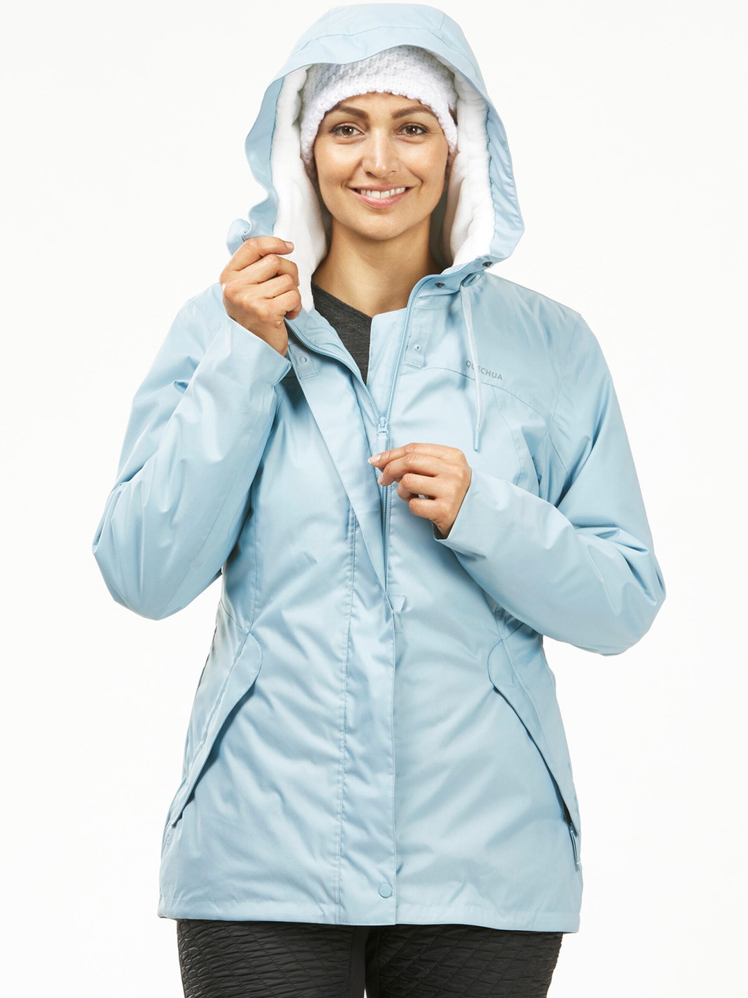 

Quechua By Decathlon Women Blue Waterproof & Warm Snow Hiking Jacket For -10C