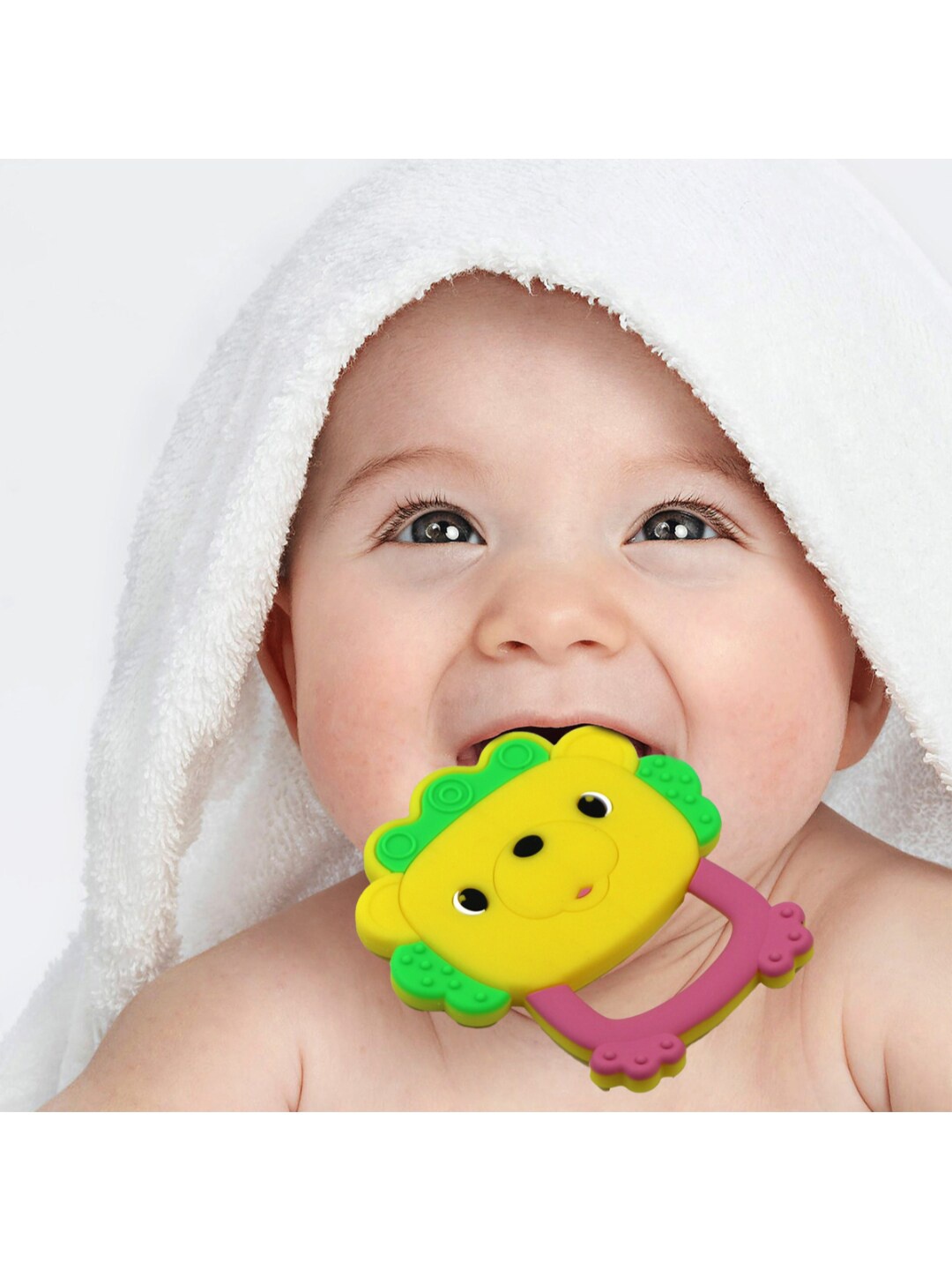 

GUCHIGU Infant Kids Yellow & Green Teether